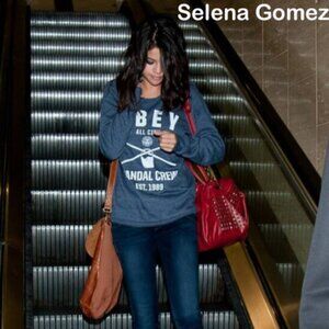 Obey Women's Blue Vandal Crew Sweatshirt size L